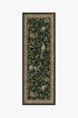 Bird & Pomegranate Teal Green Rug by Morris & Co.