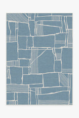 Rune Slate Blue Outdoor Rug