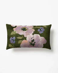 Evelyn Green Woven Throw Pillow