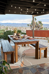 Petra Copper Rose Outdoor Rug