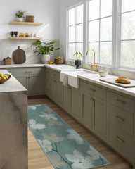 Magnolia Teal Flatwoven Rug