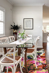 Watercolour Floral Multicolour Flatwoven Rug