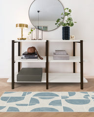 Lune Slate Blue Flatwoven Rug by Nina Takesh