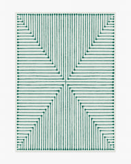 Inkdrop Ivory & Emerald Rug by Jonathan Adler