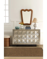 Labyrinth Brown & Orange Flatwoven Rug by Jonathan Adler