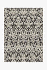 Mickey Damask Charcoal Flatwoven Rug