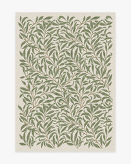 Pure Willow Boughs Green Flatwoven Rug by Morris & Co.