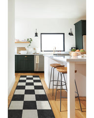 Jaque Checkered Black Flatwoven Rug