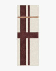 Scala Cream & Maroon Rug by The Local Project