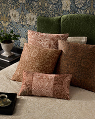 Mallow Rust Woven Throw Pillow by Morris & Co.