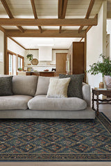Bellflowers Blue Flatwoven Rug by Morris & Co.