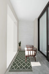 Varia Trellis Forest Green Outdoor Rug