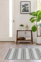 Marina Stripe Grey Outdoor Rug
