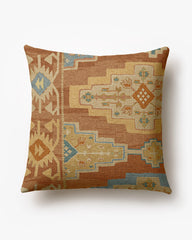 Elena Terracotta Woven Throw Pillow
