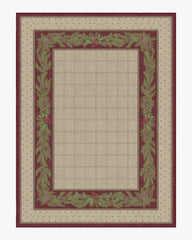 Pine Border Red & Natural Rug