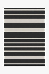 Sailmaker Stripe Black Outdoor Rug