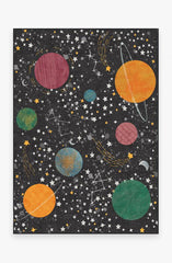 Outer Space Black Flatwoven Rug