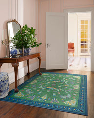 Flutterby Green & Sapphire Rug by Iris Apfel