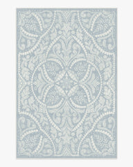 Winter Medallion Dusty Blue Rug