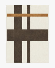 Scala Ivory & Brown Flatwoven Rug by The Local Project
