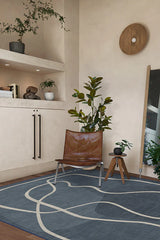 Strova Dusk Blue Flatwoven Rug