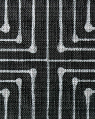 Inkdrop Charcoal Woven Bolster Pet Bed by Jonathan Adler