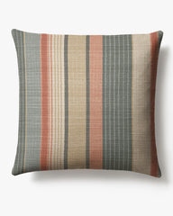 Skylar Stripe Neutral Multicolor Woven Throw Pillow