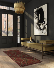 Kian Red Flatwoven Rug by Martyn Lawrence Bullard