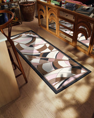 Portobello Road Soft Pink & Black Flatwoven Rug by RIXO