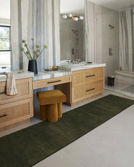 Nico Solid Olive Flatwoven Rug
