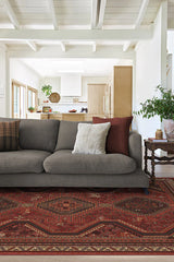 Zareen Scarlet Red Flatwoven Rug
