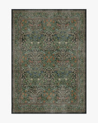 Blackthorn Forest Green Rug by Morris & Co.