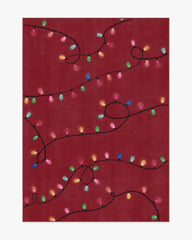 Let It Glow Red Flatwoven Rug