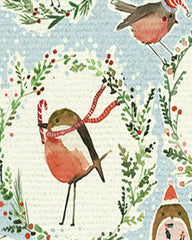 Holiday Robbins Blue Large Doormat