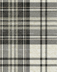Dress Stewart Tartan Black & Ivory Flatwoven Rug