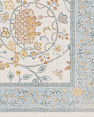 Newill Ivory & Blue Flatwoven Rug by Morris & Co.