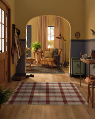 Piper Plaid Burgundy Rug