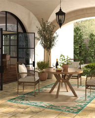 Ionia Emerald & Tan Outdoor Rug
