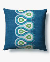 Milano Blue Woven Throw Pillow by Jonathan Adler