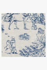 Winter Toile Blue Flatwoven Rug