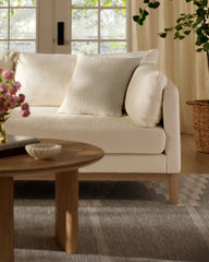 Cream Boucle Throw Pillow