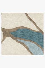 Aude Teal & Ivory Flatwoven Rug by Nina Takesh