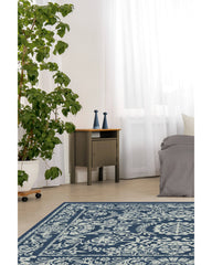 Delphina Navy Blue Flatwoven Rug