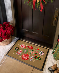 Festive Ornaments Joy Doormat