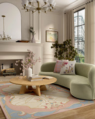 Glinda Upland Soft Pink Rug by Wicked