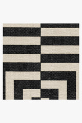 Op Art Charcoal Flatwoven Rug by Jonathan Adler