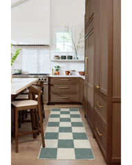 Jaque Checkered Slate Green Flatwoven Rug