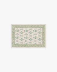 Meadow Sweet Ivory & Green Rug by Morris & Co.
