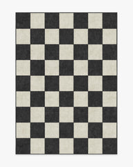 Jaque Checkered Black Rug