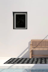 Cobblestone Black Outdoor Rug